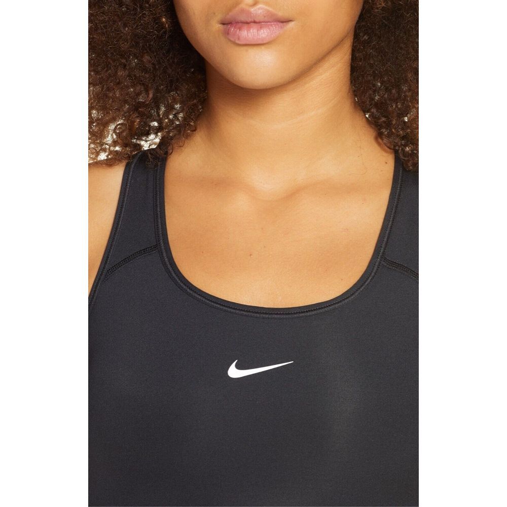 NEW $38 Nike Black Swoosh Sports Racerback Bra [ SZ‎ XS ] #3725 - Picture 2 of 12